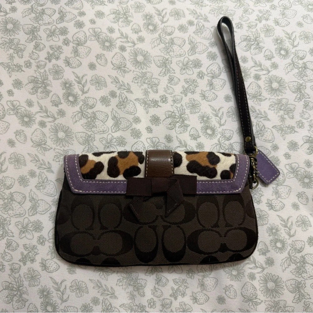 Coach Soho Leopard Wristlet